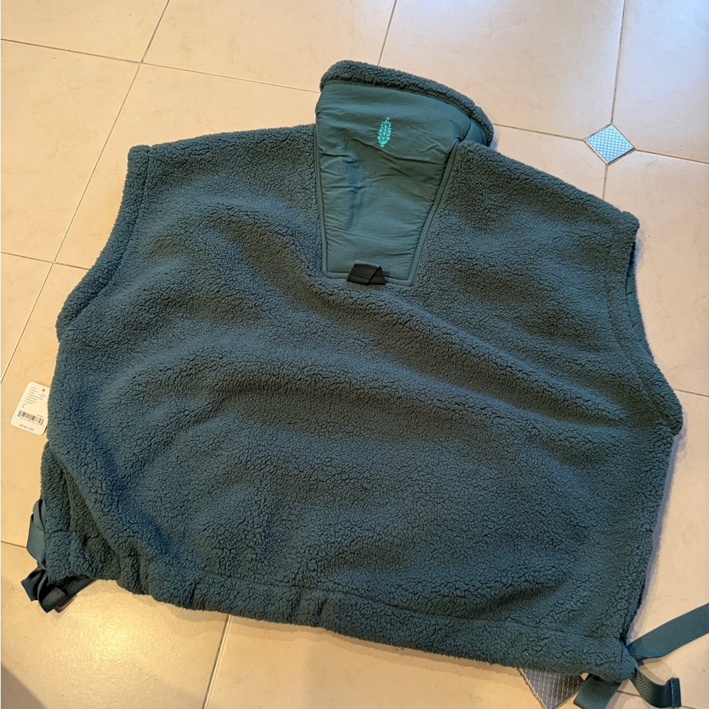 Free People Movement Midnight Jade Scout It Out Fleece Vest Size S - Picture 11 of 11